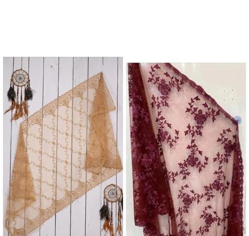 Checkout this latest Dupattas
Product Name: * KAAJ BUTTONS WOMEN NET EMBROIDERED DUPATTA (BEIGE & MAROON)*
Fabric: Net
Pattern: Embroidered
Net Quantity (N): 2
Sizes:Free Size (Length Size: 2.25 m) 
 Trendy Designer Net Dupatta for women : Beautiful Embroidered Aari Work Dupatta With Four Side Perfect Finishing Cutwork on Edge & Elegant Quality Net Dupatta Rich Look Party Wear gorgeous grace!!! This Designer net creation will definitely give your feminine charm a hint of subdued elegance. ?Material Composition Net Dupatta : Heavy Net With Four Side Cutwork On Edge. ?Length of Net Dupatta : 2.25 meter X 1 meter | Care Instructions : Hand Wash & Dry Clean only. Add a touch of elegance to your wardrobe with this exquisite piece of designer Dupatta from the house of Kaaj buttons. Swathed with a cheerful pattern , this piece speaks volume., Its pairing With Any Of your favorite piece of clothing & Can be pair with Any color Of long Kurti and you are Look to Good ! The Four Side Cutwork on EDGE makes this dupatta simply irresistible! The pretty look and comfortable feel of this Dupatta will make it your favorite tag along accessory. It will pair beautifully with different salwar sharara and Kurtis exalting lavish elegance and rich look party wear. A perfect gift for women and girls for all occasions can be used as a bridal dupatta /chunni to cover head and shoulders during functions and ceremonies. Some more words about Women Girl Designer Net Dupattas: A two and half meter cloth that defines the ethnicity of a garment whether it is lehenga choli or salwar kameez -Dupatta. 
Country of Origin: India
Easy Returns Available In Case Of Any Issue


SKU: 4rR8nHPs
Supplier Name: KAAJ BUTTONS

Code: 682-127283412-943

Catalog Name: Elegant Attractive Women Dupattas
CatalogID_37360325
M03-C06-SC1006