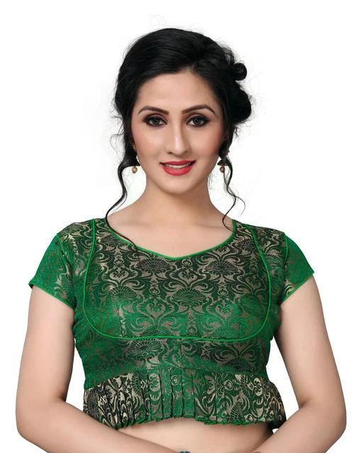 Checkout this latest Blouses
Product Name: *Blousery Women's jacquard  Green Blouse With V Neck  ( BL-20004-Green )*
Fabric: Jacquard
Fabric: Jacquard
Sleeve Length: Short Sleeves
Pattern: Printed
STYLE :  Blouse
COLOUR : As Per Showing in Image
FABRIC :  Jacquard
Neck Type • : V  Neck
SLEEVE • : Half Sleeve
Cup Type • : Padded
SiZE • : Free Size up to 44 Inch
WORK : Jacquard 
PRODUCT TYPE : Semi-Stitched
SET CONTENTS : 1 Blouse
SEASON : Any
WEIGHT : 200 gm
OCCASION : Wedding, Festival, Casual, Bridal, Party
WASH CARE : Dry clean only
READY TO DISPATCH
,   
Silk Blouse
Party and festive
New  Blouse for women
Women fashion 
Winter collection 
Diwali sale
Wedding Blouse
Winter wear Blouse
Christmas festive
Christmas collection
Wedding seasion
Sizes: 
36 Alterable (Bust Size: 38 in, Length Size: 15 in) 
Country of Origin: India
Easy Returns Available In Case Of Any Issue


SKU: BR5-BL-20004-Green
Supplier Name: Blousery

Code: 364-127711359-9941

Catalog Name: New Women Blouses
CatalogID_37489017
M03-C06-SC1007