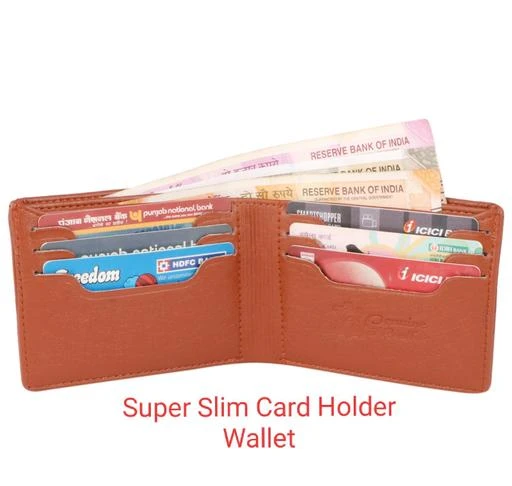 Checkout this latest Wallets
Product Name: *ANUM SLIM MEN WALLET ATM CARD HOLDER MONY CLIP FOR UNISEX*
Material: Canvas & Leather
No. of Compartments: 2
Pattern: Textured
Net Quantity (N): 1
Sizes: Free Size (Length Size: 12 cm, Width Size: 9 cm) 
1 Men Wallet Introducing Stylish design That Looks Super Modern, Stylish And Sophisticated. Buy This Wallet For Yourself And It Also Makes A Perfect Gift For Anyone ,Are you planning to gift your loved ones something stylish as well as functional on his some special occasion? Then why not consider using or gifting him a wallet such as this one from us. This Super Stylish Wallet Is The Perfect Men's Gift. It's A Great Gift For Boyfriends, Husbands , brothers And Fathers Alike. So, Why Wait? Hit The 'Buy Now' Button And Grab Your New Companion Today! Spacious Wallet This wallet has two main compartments and 6 card slots that will let him keep credit card, debit card, visiting card,cash, and other monetary essentials neatly organized as well as a detachable card holder. It also has a separate pocket for storing coins. Design This wallet has a textured pattern, a smooth finish. It also has a slim design, so it will comfortably fit into pocket. branded wallet for men Genuine leather wallet for men Leather purse for men Violet Men Pocket Purse Wallet Men Leather Slim Wallet For Men Magic Wallet Flip Wallet Mens Wallet Black Wallet Leather For Men Pocket Wallet Men Purse Wallet Leather Men Pocket Wallet For Men Purse Leather Atm Card Holder For Men Pocket Purse Visiting Card Holder Leather Purse wallets for women t wallet business card holder best wallets for men wallet money clip wal
Country of Origin: India
Easy Returns Available In Case Of Any Issue


SKU: BCC T
Supplier Name: ANUM LIGHT

Code: 851-128389283-999

Catalog Name: FashionableTrendy Men Wallets
CatalogID_37702259
M06-C57-SC1221