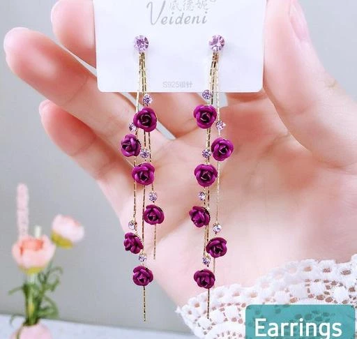 Estele Trendy Modern Designer Pretty Leaf Earrings for women  VDES1891   Indian Silk House Agencies