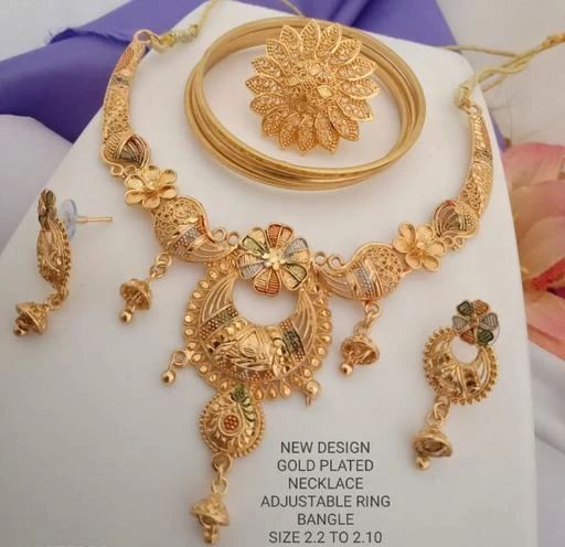 Checkout this latest Jewellery Set
Product Name: *Princess Fancy Jewellery Sets*
Base Metal: Brass
Plating: Gold Plated
Stone Type: No Stone
Type: Necklace Earrings Finger Ring
Multipack: 1
Country of Origin: India
Easy Returns Available In Case Of Any Issue


SKU: comboo 1/2*
Supplier Name: CLUSTER

Code: 543-12875396-528

Catalog Name: Princess Fancy Jewellery Sets
CatalogID_2501856
M05-C11-SC1093