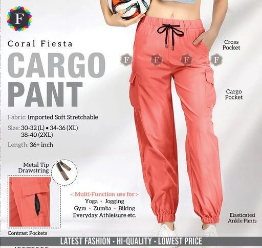 Checkout this latest Trousers & Pants
Product Name: *CARGO PANT*
Fabric: Cotton
Pattern: Solid
Net Quantity (N): 1
Sizes: 
30 (Waist Size: 26 in, Length Size: 32 in) 
32 (Waist Size: 26 in, Length Size: 32 in) 
34 (Waist Size: 26 in, Length Size: 32 in) 
36, 38, 40
Country of Origin: India
Easy Returns Available In Case Of Any Issue


SKU: CARGO_PANT_CORAL_FIESTA
Supplier Name: Hi Fashion

Code: 474-12878089-3321

Catalog Name: STRETCHABLE CARGO PANT
CatalogID_2502562
M04-C08-SC1034