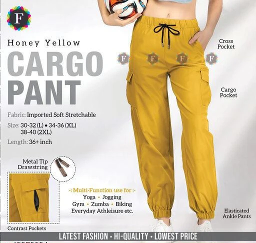 Checkout this latest Trousers & Pants
Product Name: *CARGO PANT*
Fabric: Cotton
Pattern: Solid
Sizes: 
30 (Waist Size: 26 in, Length Size: 32 in) 
32 (Waist Size: 26 in, Length Size: 32 in) 
34 (Waist Size: 26 in, Length Size: 32 in) 
36, 38, 40
Country of Origin: India
Easy Returns Available In Case Of Any Issue


SKU: CARGO_PANT_HONEY_YELLOW
Supplier Name: Hi Fashion

Code: 354-12878094-0711

Catalog Name: STRETCHABLE CARGO PANT
CatalogID_2502562
M04-C08-SC1034