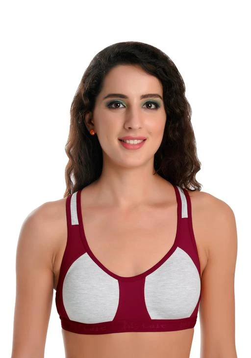  Mycare Jim Sporty Marooncolor Bra For Women And Full Coverage