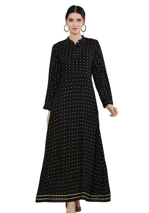 Checkout this latest Dresses
Product Name: *Trendy Sensational Women Dresses*
Fabric: Rayon
Sleeve Length: Long Sleeves
Pattern: Printed
Net Quantity (N): 1
Sizes:
S (Bust Size: 36 in) 
M (Bust Size: 38 in) 
L (Bust Size: 40 in) 
XL (Bust Size: 42 in) 
XXL (Bust Size: 44 in) 
ZEESHE MEESHE A-Line Maxi Dress for Women Latest Design is Elegant & Comfortable, Suitable as Party Wear Dress, Casual Dress & Gown for Functions & Events
ZEESHE MEESHE is a youth brand that has been started with the aim that fashion should be accessible to everyone and at affordable prices. We took the initiative to introduce budget-friendly street style fashion that is sustainable. We are created with the intention of empowering women and boosting their confidence of women. We believe that each and every woman is unique, and attractive and should be made to embrace their beauty.
So our mission: to create a brand that allows women to discover their beauty and express their unique personalities came into being.
Our customer’s opinions and feedback are the key ingredient to growth and improvement and are incorporated into the company’s strategy whenever possible.
We keep prices low without losing out on quality, innovation, or style. The customer comes the first is our belief at ZEESHE MEESHE.
Make your date special as you flaunt your beauty in this dress
ZEESHE MEESHE offers you to attract compliments by this attractive stitched Gown dress made with fine quality material and beautiful work which can be worn for functions, festivals, parties, and even office also.
Country of Origin: India
Easy Returns Available In Case Of Any Issue


SKU: ZEME101
Supplier Name: ZEESHEMEESHE

Code: 575-129921045-9941

Catalog Name: Trendy Sensational Women Dresses
CatalogID_38212554
M04-C07-SC1025