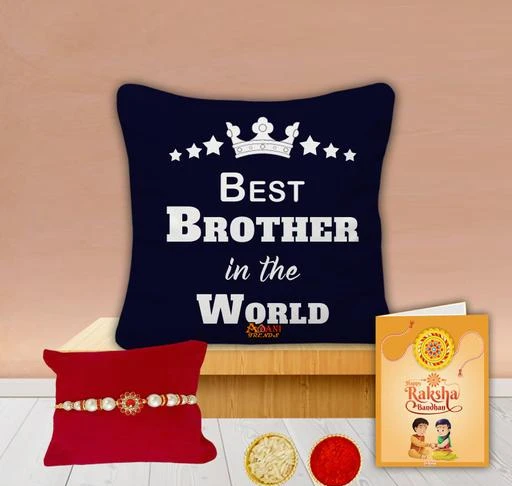 Checkout this latest Cushion
Product Name: *AWANI TRENDS Rakshabandhan Gift for Brother Printed Cushion with Filler, Rakhi, Roli, Chawal and Greeting Card*
Fabric: Satin
Filling Material: Fiber
Net Quantity (N): 1
Sizes:Free Size
RAKSHABANDHAN GIFTS FOR BROTHER - Celebrate Rakhi in a special way with this beautiful Rakshabandhan gifts for brother combo pack. We understand your unique needs and the importance of this festival, thus we offer a rakhi gift hamper that have all the things that will make your rakhi celebration more joyous & cheerful. So, on this auspicious occasion of Raksha Bandhan, tie the traditional rakhi thread on your brother's wrist, wish him 