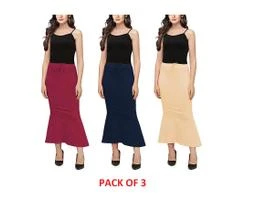 CHANDAN TEX FAB Flare Saree Shapewear,Petticoat,Skirts for Women, Lycra  spandex Blended Shape Wear for
