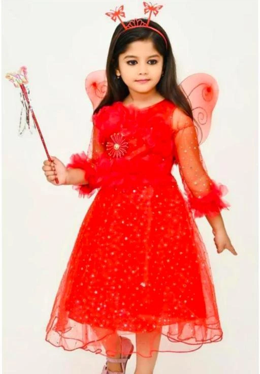 fcity.in Old Pari Dress Red Princess Comfy Frocks Dresses