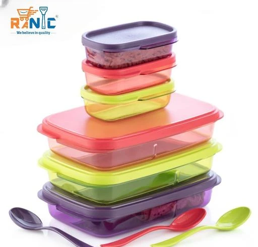 RANIC Kids Lunch Box Plastic, Tiffin Box for Boys