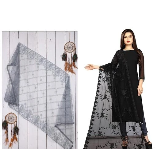 Checkout this latest Dupattas
Product Name: *KAAJ BUTTONS WOMEN NET EMBROIDERED DUPATTA (COLOR :- GREY & BLACK)*
Fabric: Net
Pattern: Embroidered
Net Quantity (N): 2
Sizes:Free Size (Length Size: 2.15 m) 
Trendy Designer Net Dupatta for women : Beautiful Embroidered Aari Work Dupatta With Four Side Perfect Finishing Cutwork on Edge & Elegant Quality Net Dupatta Rich Look Party Wear gorgeous grace!!! This Designer net creation will definitely give your feminine charm a hint of subdued elegance. ?Material Composition Net Dupatta : Heavy Net With Four Side Cutwork On Edge. ?Length of Net Dupatta : 2.25 meter X 1 meter | Care Instructions : Hand Wash & Dry Clean only. Add a touch of elegance to your wardrobe with this exquisite piece of designer Dupatta from the house of Kaaj buttons. Swathed with a cheerful pattern , this piece speaks volume., Its pairing With Any Of your favorite piece of clothing & Can be pair with Any color Of long Kurti and you are Look to Good ! The Four Side Cutwork on EDGE makes this dupatta simply irresistible! The pretty look and comfortable feel of this Dupatta will make it your favorite tag along accessory. It will pair beautifully with different salwar sharara and Kurtis exalting lavish elegance and rich look party wear. A perfect gift for women and girls for all occasions can be used as a bridal dupatta /chunni to cover head and shoulders during functions and ceremonies. Some more words about Women Girl Designer Net Dupattas: A two and half meter cloth that defines the ethnicity of a garment whether it is lehenga choli or salwar kameez -Dupatta. 
Country of Origin: India
Easy Returns Available In Case Of Any Issue


SKU: FBM_mcwS
Supplier Name: KAAJ BUTTONS

Code: 512-131110414-992

Catalog Name: Elegant Attractive Women Dupattas
CatalogID_38605484
M03-C06-SC1006