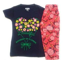 Girl's Cotton Printed Night Suit Night Dress, Sleepwear Night Suit Set of  T Shirt & Pyjama