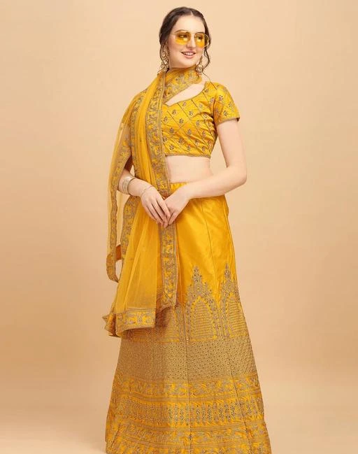 Buy Yellow Lehenga Haldi Ceremony for Women Online from India's Luxury  Designers 2023