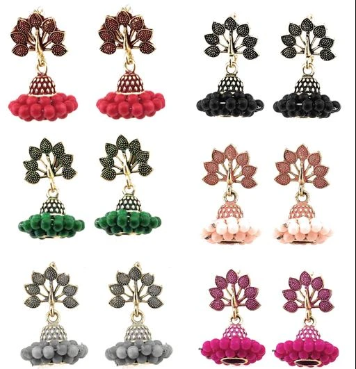 Checkout this latest Earrings & Studs
Product Name: *Meenakari Multi-Color Jhumke Earrings Combo Earrings  (Set of 6) - Fancy & elegant Traditional Indian Jhumki Earrings*
Base Metal: Alloy
Plating: Gold Plated
Sizing: Adjustable
Stone Type: Artificial Stones & Beads
Type: Studs
Ladies can never have enough of fancy traditional earrings that they can wear on various party wear occasions. Sarthak Royal presents gorgeous simple plain classic design jhumki earrings combo for women. Your search for jhumke earrings ends with this latest golden traditional earrings combo for women . This golden earrings for women in the traditional latest design are available in six different colors. If you love to wear golden earrings with traditional latest jhumki, these tops earrings in latest design from Sarthak Royal are a must-buy. Irrespective of what you are wearing, these daily wear ladies earrings in Indian jhumke earring design look best with traditional suits, ethnic sarees, and all Indian dresses. Wear these earrings (kan ke jhumke) on party wear occasions like wedding, marriage or daily to your office wear. Each jhumka earring of this gorgeous multicolour earrings in traditional earrings combo is nickel-free and totally safe for all skin types. This latest design ethnic golden jhumke earrings set is extremely light weight and very durable. You can easily wear these ladies earrings fancy latest for long durations without aching earrings lobes. We hand-pick the best products and quality check the ladies earrings and all traditional earrings for women before dispatching the orders. Be rest-assured of the quality of these earrings for women stylish. Floral design i
Country of Origin: India
Easy Returns Available In Case Of Any Issue


SKU: At0Yih2e
Supplier Name: SHIVANYA FASHION HUB

Code: 802-132062324-994

Catalog Name: New Earrings & Studs
CatalogID_38922598
M05-C11-SC1091