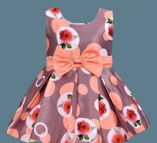 Printed Cotton 140GSM Casual Wear Baby Frock Age Group 24 Years Size 26
