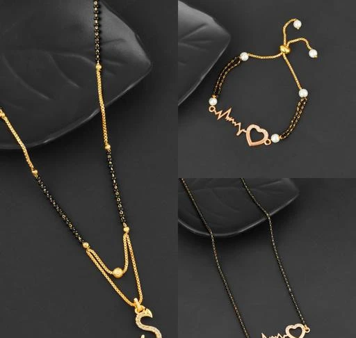 Pitaamaa Jawel Alphabet D Letter Mangalsutra Short Mangalsutra Designs Gold  Plated Latest Initial Name Necklace American