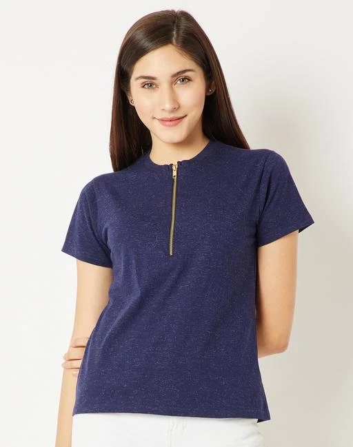 Checkout this latest Tops & Tunics
Product Name: *Miss Chase Women's Blue Round Neck Half Sleeve Cotton Solid Zippered High Neck Top*
Fabric: Cotton
Sleeve Length: Short Sleeves
Pattern: Solid
Net Quantity (N): 1
Sizes:
XS (Bust Size: 34 in, Length Size: 23 in) 
S (Bust Size: 36 in, Length Size: 23 in) 
M (Bust Size: 38 in, Length Size: 24 in) 
L (Bust Size: 40 in, Length Size: 24 in) 
XL (Bust Size: 42 in, Length Size: 25 in) 
Blue knitted cotton solid zippered high neck top, Has a round neck and half sleeves
Country of Origin: India
Easy Returns Available In Case Of Any Issue


SKU: MCSS18TP11-19-115
Supplier Name: CHASE LABS

Code: 554-132303066-9911

Catalog Name: Trendy Fashionable Women Tops & Tunics
CatalogID_39003734
M04-C07-SC1020