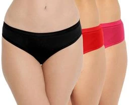 Women Hipster Multicolor Cotton Panty Tummy Tucker Type panty (Pack of 3)