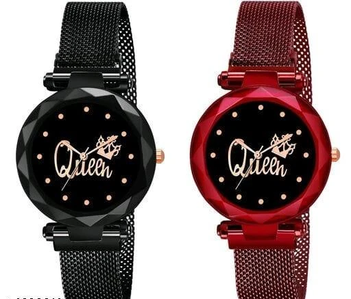 Checkout this latest Analog Watches
Product Name: *Queen Dial Black and Red combo Luxury Mesh Magnet Buckle Watches For girls Fashion Mysterious Lady Analog Watch for girls and women Analog Watch - For Girls  Best For Gift - Rakhi , Tikka , Bhaiduj , Rakshabandhan,Girlfriend (Combo of 2)*
Strap Material: Stainless Steel
Case/Bezel Material: Stainless Steel
Case: Oval
Dial Color: Black
Dial Design: Solid
Dial Shape: Round
Mechanism: Quartz
Net Quantity (N): 2
Queen Dial Black and Red combo Luxury Mesh Magnet Buckle Watches For girls Fashion Mysterious Lady Analog Watch for girls and women Analog Watch - For Girls  Best For Gift - Rakhi , Tikka , Bhaiduj , Rakshabandhan,Girlfriend (Combo of 2)
Sizes: 
Free Size
Country of Origin: India
Easy Returns Available In Case Of Any Issue


SKU: RE-BLACK-RED-QUEENMEGNET
Supplier Name: RAIYANI ENTERPRISE

Code: 752-132864164-999

Catalog Name: Fancy Women Analog Watches
CatalogID_39190647
M05-C13-SC2152
.