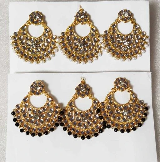 Checkout this latest Jewellery Set
Product Name: *Twinkling Beautiful Earrings*
Base Metal: Brass
Plating: Gold Plated
Stone Type: Pearls
Type: Maangtika and Earrings
Multipack: 2
Country of Origin: India
Easy Returns Available In Case Of Any Issue


SKU: WHITE-BLACk
Supplier Name: Dsara Creations

Code: 192-13320420-927

Catalog Name: Twinkling Beautiful Earrings
CatalogID_2609910
M05-C11-SC1091