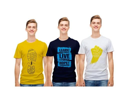 Checkout this latest Tshirts
Product Name: *Urbane Fashionista Pure Cotton Premium Stylish Printed T-Shirt Combo Pack Of 3 Sports Gym Casual Tshirt-729-772-725*
Fabric: Cotton
Sleeve Length: Short Sleeves
Pattern: Printed
Net Quantity (N): 3
Sizes:
XS (Chest Size: 38 in, Length Size: 26 in) 
S (Chest Size: 39 in, Length Size: 27 in) 
M (Chest Size: 40 in, Length Size: 28 in) 
L (Chest Size: 42 in, Length Size: 29 in) 
XL (Chest Size: 44 in, Length Size: 30 in) 
XXL (Chest Size: 46 in, Length Size: 31 in) 
XXXL (Chest Size: 47 in, Length Size: 32 in) 
Pure Cotton Tshirt Combo Pack Of 3 We have various combos like, cotton tshirt combo, printed tshirt pack, pure cotton t shirt combo, stylish tshirt combo and many t shit pack and tshirt combos, we have, cotton tshirt pack of 3, cotton tshirt pack of 2, printed tshirt pack of 2, cotton tshirt pack of 5  We Have A Wide Range: Half Sleeve Tshirts, Round Neck T-Shirt, Full Sleeve Tshirt, Premium Round Neck T-Shirts, Regular Fit T-Shirts, T-Shirt For Men, Men'S T-Shirt, Women T-Shirt, Plain Tshirt, Funny Tshirts, Quirky T-Shirts, Graphic T-Shirts, Tank Tops For Men And Women. Our T-Shirt Made From 100% Bio-Washed Cotton, It Is An All Seasons Comfort Wear.  Do not forget to check out our coolest collection of Black T-shirt, Phone Covers, Polo T Shirts, Joggers For Men, Mens Boxers Online, Customized Mobile Covers, Custom T-shirts, white t shirts, 4 T Shirt Pack, clothing,  Plus Size Store, t-shirts for men, plain t shirts, full sleeve t shirts, XXXL size t-shirts and Vest, Basic T Shirts, Friends Reunion T shirts, super hero t shirts, Full Sleeve T Shirt for Girl, Plus size Tops for women, Casual T shirts for Men, etc. You can also check out some of the top-selling categories such as t-shirts, shorts, Shorts for Men, Shorts for Women, white t-shirts, women white t-shirts, oversize t-shirt for men, oversize t-shirt for women, Oversized t-shirts, tees, tees for men, tees for women .
Country of Origin: India
Easy Returns Available In Case Of Any Issue


SKU: 729-772-725
Supplier Name: Trendy Duniya

Code: 096-133251821-9992

Catalog Name: Urbane Fashionista Pure Cotton Premium Stylish Printed T-Shirt Combo Pack Of 3 Sports Gym Casual Tshirt
CatalogID_39333707
M06-C14-SC1205