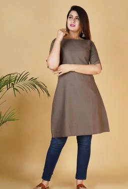 Indhrani Women's Cotton Slub Kurti