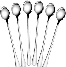 2pcs Stainless Steel Soup Spoons, Long Handle Spoon, Tablespoon, Spoon For  Desserts, Children's Eating Spoon