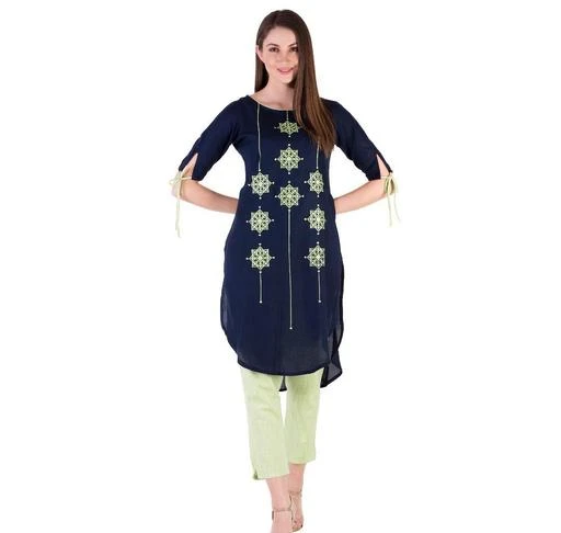 Checkout this latest Kurtis
Product Name: *Aagam Fashionable Kurtis*
Fabric: Rayon
Sleeve Length: Short Sleeves
Pattern: Embroidered
Combo of: Single
Sizes:
S (Bust Size: 36 in, Size Length: 44 in) 
M (Bust Size: 38 in, Size Length: 44 in) 
L (Bust Size: 40 in, Size Length: 44 in) 
XL (Bust Size: 42 in, Size Length: 44 in) 
XXL (Bust Size: 44 in, Size Length: 44 in) 
XXXL (Bust Size: 46 in, Size Length: 44 in) 
4XL (Bust Size: 48 in, Size Length: 44 in) 
5XL (Bust Size: 50 in, Size Length: 44 in) 
Country of Origin: India
Easy Returns Available In Case Of Any Issue


SKU: NF0023
Supplier Name: NEEL FAB & FASHION

Code: 983-13352657-5901

Catalog Name: NEEL FAB AND FASHION Aagam Fashionable Kurtis
CatalogID_2617324
M03-C03-SC1001