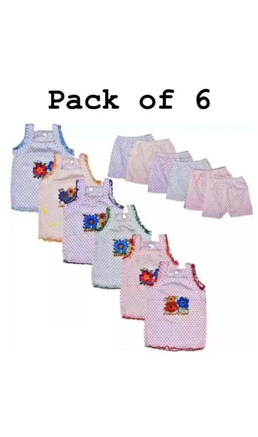 Regular Daily Wear Baby Girl/Boy Cotton cut Sleeves Casual T-shirt Shorts  Dress set (Multicolour 