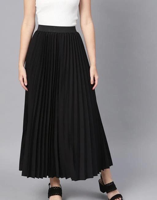 Checkout this latest Skirts
Product Name: *Gorgeous Modern Women Western Skirts*
Fabric: Crepe
Pattern: Self-Design
Net Quantity (N): 1
Sizes: 
26 (Waist Size: 26 in, Length Size: 39 in) 
28 (Waist Size: 28 in, Length Size: 39 in) 
30 (Waist Size: 30 in, Length Size: 39 in) 
32 (Waist Size: 32 in, Length Size: 39 in) 
34 (Waist Size: 34 in, Length Size: 39 in) 
36 (Waist Size: 36 in, Length Size: 39 in) 
38, 40
Country of Origin: India
Easy Returns Available In Case Of Any Issue


SKU: Pleated Black Skirt
Supplier Name: Aaliya fashion

Code: 733-13393535-7131

Catalog Name: Elegant Trendy Women Western Skirts
CatalogID_2627545
M04-C08-SC1040