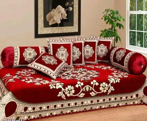Checkout this latest Diwan Sets_2000-3000
Product Name: *Elegant Versatile Diwan Sets*
Bedsheet Fabric: Chenille
Bolster Cover Fabric: Velvet
Cushion Cover Fabric: Velvet
No. of Bedsheets: 1
No. of Bolster Covers: 2
No. of Cushion Covers: 5
Thread Count: 400
Print or Pattern Type: 3d Printed
Multipack: 1
Sizes: 
Free Size (Bedsheet Length Size: 90 in, Bedsheet Width Size: 60 in, Bolster Cover Length Size: 32 in, Bolster Cover Width Size: 16 in, Cushion Cover Length Size: 16 in, Cushion Cover Width Size: 16 in) 
Country of Origin: India
Easy Returns Available In Case Of Any Issue


SKU: GDSC_4
Supplier Name: KANHA DECOR

Code: 886-13421247-3891

Catalog Name: Graceful Attractive Diwan Sets
CatalogID_2634671
M08-C24-SC2361