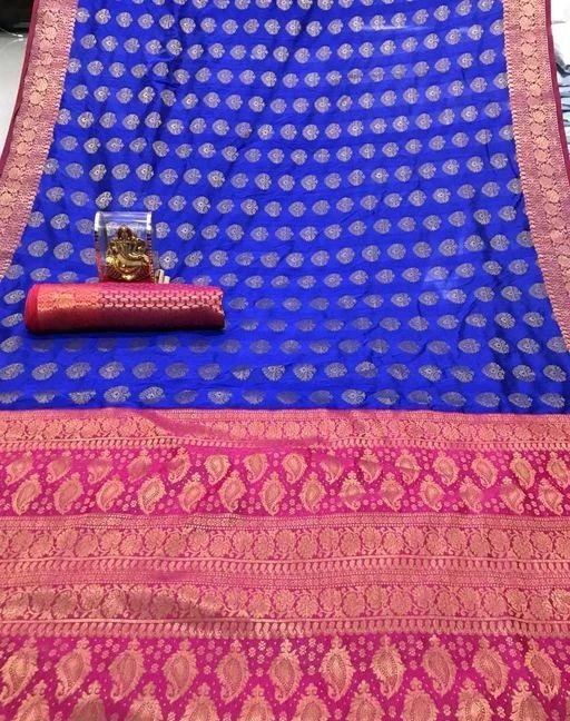 Checkout this latest Sarees
Product Name: *Women's Kanjivaram & Jacquard Silk Saree With un-stitched Blouse Piece*
Saree Fabric: Banarasi Silk
Blouse: Separate Blouse Piece
Blouse Fabric: Banarasi Silk
Pattern: Zari Woven
Blouse Pattern: Jacquard
Net Quantity (N): Single
Sizes: 
Free Size (Saree Length Size: 5.5 m, Blouse Length Size: 0.8 m) 
Country of Origin: India
Easy Returns Available In Case Of Any Issue


SKU: B_Radhika_Royal_Blue
Supplier Name: BAHURANI FAB

Code: 606-13435563-4851

Catalog Name: Superior Jacquard Silk Sarees
CatalogID_2637842
M03-C02-SC1004