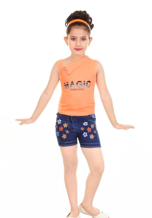 Checkout this latest Clothing Set
Product Name: *TrendyCreations Girls Casual Hot Pant and Top*
Top Fabric: Cotton Blend
Bottom Fabric: Cotton Blend
Sleeve Length: Sleeveless
Top Pattern: Solid
Bottom Pattern: Dyed/ Washed
Multipack: Single
Sizes:
18-24 Months, 2-3 Years, 3-4 Years, 4-5 Years, 5-6 Years, 6-7 Years, 7-8 Years, 8-9 Years
Country of Origin: India
Easy Returns Available In Case Of Any Issue


Catalog Rating: ★4 (86)

Catalog Name: Princess Trendy Girls Top & Bottom Sets
CatalogID_2677787
C62-SC1147
Code: 493-13610372-4101