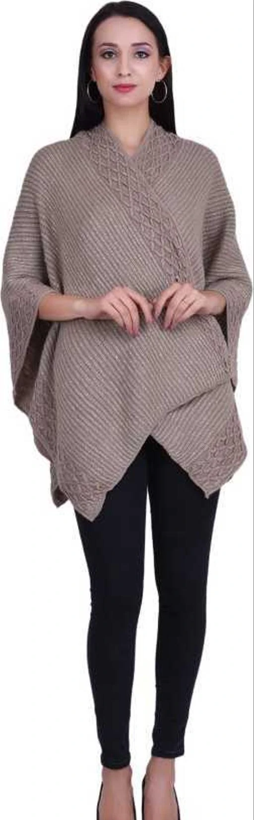 Checkout this latest Capes, Shrugs & Ponchos
Product Name: *Comfy Fabulous Women Capes, Shrugs & Ponchos*
Fabric: Wool
Sleeve Length: Three-Quarter Sleeves
Fit/ Shape: Poncho
Pattern: Solid
Net Quantity (N): 1
Sizes:
Free Size (Bust Size: 40 in, Length Size: 30 in) 
Country of Origin: India
Easy Returns Available In Case Of Any Issue


SKU: LS-109_BROWN
Supplier Name: ICABLE

Code: 938-13746737-9282

Catalog Name: ICABLE Pretty Glamorous Women Capes  Shrugs & Ponchos
CatalogID_2709519
M04-C07-SC1024