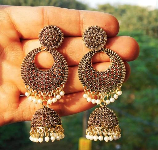 Latest design online earrings jhumka