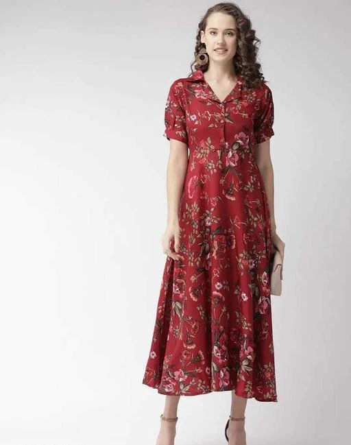 Checkout this latest Dresses
Product Name: *Trendy Fashionable Printed Women Dresses*
Fabric: Crepe
Sleeve Length: Short Sleeves
Pattern: Printed
Net Quantity (N): 1
Sizes:
S (Bust Size: 36 in, Length Size: 52 in) 
M (Bust Size: 38 in, Length Size: 52 in) 
L (Bust Size: 40 in, Length Size: 52 in) 
XL (Bust Size: 42 in, Length Size: 52 in) 
XXL (Bust Size: 44 in, Length Size: 52 in) 
Country of Origin: India
Easy Returns Available In Case Of Any Issue


SKU: SF 1112 MAROON FLOWER
Supplier Name: SHOPIFLY

Code: 143-13827832-6711

Catalog Name: Pretty Partywear Women Dresses
CatalogID_2728889
M04-C07-SC1025
