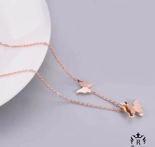 Checkout this latest Necklaces & Chains
Product Name: *Royatto® Trendy Collarbone New Butterfly Clavicle Rose Gold 
Stainless Steel Jewelry Exquisite Charm Cute Lady Neck Ornament Chain for women & girls (Occasion:: Everyday, Party, Love, Wedding & Engagement, Workwear)(Clasp type::Lobster Claw) BF-374*
Base Metal: Brass & Copper
Plating: Rose Gold Plated
Stone Type: No Stone
Sizing: Adjustable
Type: Necklace
Net Quantity (N): 1
Sizes:Free Size
Occasion:Anniversary, Engagement, Gift, Party, Wedding
Plating:Gold Plated, Rose Gold Plated, Silver Plated
Type:Fahionable Jewelry
Gender:Unisex, Women's
Chain Type:Link Chain
Necklaces Type:Pendant Necklaces
Country of Origin: India
Easy Returns Available In Case Of Any Issue


SKU: C-107 (41)
Supplier Name: GREAT SELLER#

Code: 762-138899368-999

Catalog Name: Shimmering Chunky Women Necklaces & Chains
CatalogID_41173464
M05-C11-SC1092