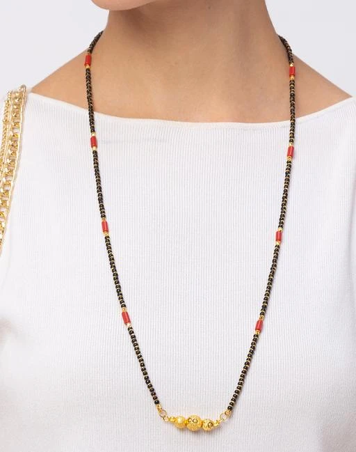 Mangalsutra with deals red beads