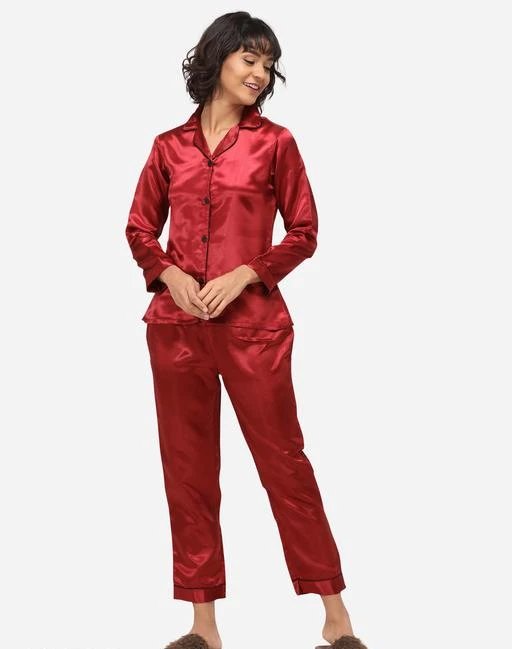 Checkout this latest Nightsuits
Product Name: *Fbella Women Satin Night Suit Set Night Dress*
Top Fabric: Satin
Bottom Fabric: Satin
Top Type: Shirt
Bottom Type: Pyjamas
Sleeve Length: Long Sleeves
Pattern: Solid
Net Quantity (N): 2
Sizes:
S (Top Bust Size: 34 in, Top Length Size: 24 in, Bottom Waist Size: 30 in, Bottom Hip Size: 38 in, Bottom Length Size: 34 in) 
M (Top Bust Size: 36 in, Top Length Size: 25 in, Bottom Waist Size: 32 in, Bottom Hip Size: 40 in, Bottom Length Size: 34 in) 
XL (Top Bust Size: 40 in, Top Length Size: 26 in, Bottom Waist Size: 36 in, Bottom Hip Size: 44 in, Bottom Length Size: 35 in) 
Country of Origin: India
Easy Returns Available In Case Of Any Issue


SKU: FNS-144
Supplier Name: Fbella

Code: 145-14009269-1341

Catalog Name: Eva Stylish Women Nightsuits
CatalogID_2772338
M04-C10-SC1045