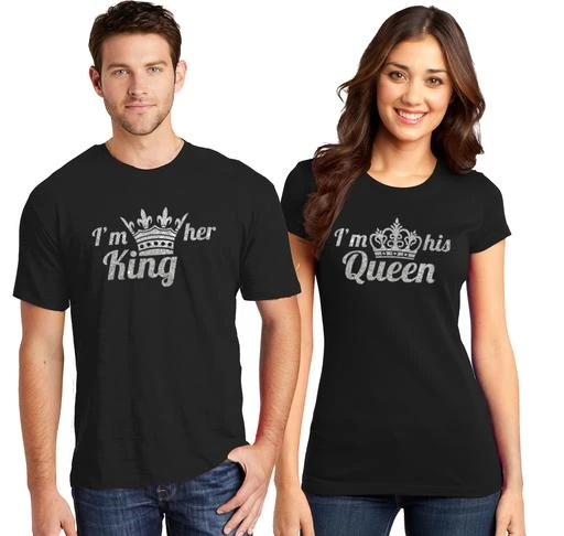 Checkout this latest Couple Tshirts
Product Name: *Couple T shirts*
Fabric: Cotton
Pattern: Printed
Multipack: 2
Sizes: 
MEN - S/ WOMEN - S (Men Chest Size: 38 in, Men Length Size: 26 in, Women Bust Size: 34 in, Women Length Size: 23 in) 
MEN - M/ WOMEN - S (Men Chest Size: 40 in, Men Length Size: 27 in, Women Bust Size: 34 in, Women Length Size: 23 in) 
MEN - L/ WOMEN - S (Men Chest Size: 42 in, Men Length Size: 28 in, Women Bust Size: 34 in, Women Length Size: 23 in) 
MEN - XL/ WOMEN - S (Men Chest Size: 44 in, Men Length Size: 29 in, Women Bust Size: 34 in, Women Length Size: 23 in) 
MEN - S/ WOMEN - M (Men Chest Size: 38 in, Men Length Size: 26 in, Women Bust Size: 36 in, Women Length Size: 24 in) 
MEN - M/ WOMEN - M (Men Chest Size: 40 in, Men Length Size: 27 in, Women Bust Size: 36 in, Women Length Size: 24 in) 
MEN - L/ WOMEN - M (Men Chest Size: 42 in, Men Length Size: 28 in, Women Bust Size: 36 in, Women Length Size: 24 in) 
MEN - XL/ WOMEN - M (Men Chest Size: 44 in, Men Length Size: 29 in, Women Bust Size: 36 in, Women Length Size: 24 in) 
MEN - S/ WOMEN - L (Men Chest Size: 38 in, Men Length Size: 26 in, Women Bust Size: 38 in, Women Length Size: 25 in) 
MEN - M/ WOMEN - L (Men Chest Size: 40 in, Men Length Size: 27 in, Women Bust Size: 38 in, Women Length Size: 25 in) 
MEN - L/ WOMEN - L (Men Chest Size: 42 in, Men Length Size: 28 in, Women Bust Size: 38 in, Women Length Size: 25 in) 
MEN - XL/ WOMEN - L (Men Chest Size: 44 in, Men Length Size: 29 in, Women Bust Size: 38 in, Women Length Size: 25 in) 
MEN - S/ WOMEN - XL (Men Chest Size: 38 in, Men Length Size: 26 in, Women Bust Size: 40 in, Women Length Size: 26 in) 
MEN - M/ WOMEN - XL (Men Chest Size: 40 in, Men Length Size: 27 in, Women Bust Size: 40 in, Women Length Size: 26 in) 
MEN - L/ WOMEN - XL (Men Chest Size: 42 in, Men Length Size: 28 in, Women Bust Size: 40 in, Women Length Size: 26 in) 
MEN - XL/ WOMEN - XL (Men Chest Size: 44 in, Men Length Size: 29 in, Women Bust Size: 40 in, Women Length Size: 26 in) 
Country of Origin: India
Easy Returns Available In Case Of Any Issue


SKU: Reflector King Queen Black
Supplier Name: Adima

Code: 694-14260298-9021

Catalog Name: Adima Graceful Couple Tshirts
CatalogID_2826657
M00-C00-SC1940
