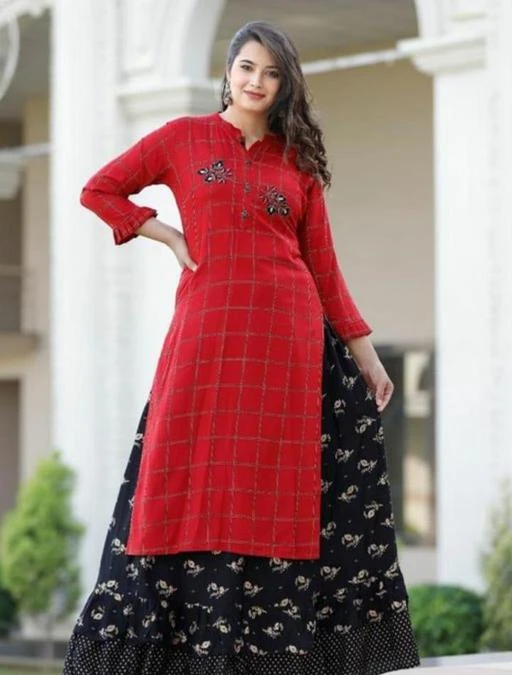 Net skirt with clearance kurta