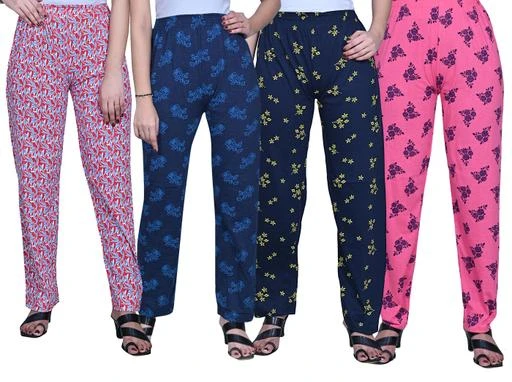 Style shoes Night Pajama for Women, Night Dress, Ladies Printed  Pyjama,–Soft Cotton Night Pants