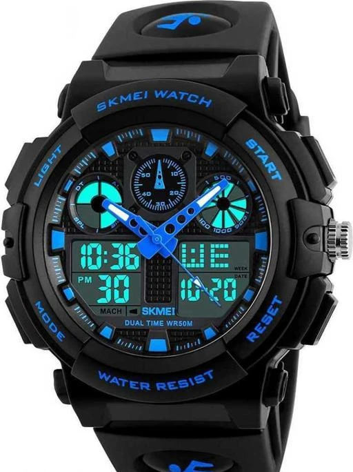 Checkout this latest Sports Watches
Product Name: *1270 BLUE Analog Digital SF SKMEI 1270 Analog-Digital Watch - For Men & Women*
Strap Material: Plastic
Dial Color: Black
Dial Shape: Round
Display Type: Digital
Light: Yes
Power Source: Battery Powered
Multipack: 1
Sizes: 
Free Size (Dial Diameter Size: 50 mm) 
Country of Origin: india
Easy Returns Available In Case Of Any Issue


Catalog Rating: ★4 (117)

Catalog Name: Stylish Men Watches
CatalogID_2850159
C65-SC1232
Code: 584-14366340-8421