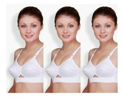  Women Pure Cotton Non Padded Full Coverage Seamed Cup Stylish Bra  For