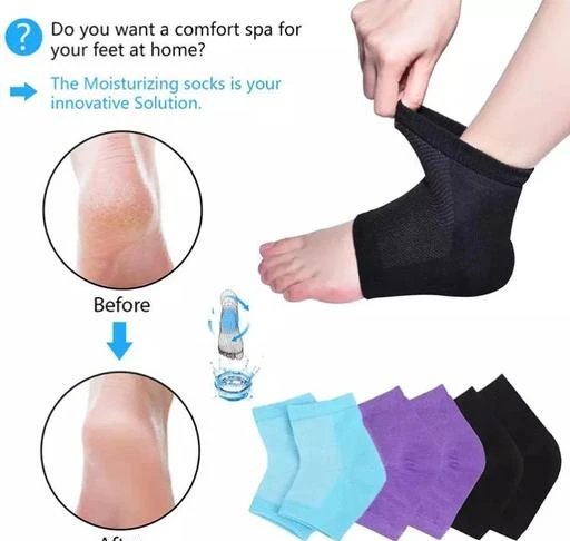Silicon Socks Heel for Crack Spa Gel Socks for Women and Men, Feet