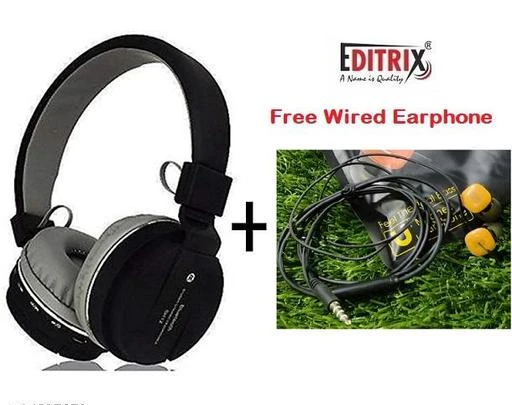 Checkout this latest Bluetooth Headphones & Earphones
Product Name: *Editrix *
Product Name: Editrix 
Brand Name: Editrix
Material: Plastic
Type: Over The Ear
Compatibility: All Smartphones
Net Quantity (N): 1
Color: Black
Mic: Yes
Bluetooth Version: 4.1
Warranty_Type: Carry In
Charging Type: Micro USB
Battery Charge Time: 1 Hour
Battery Backup: 6 Hours
Frequency: 10 Hz
Play Time: 10 Hours
Noise Cancelling: No
Water Resistant: No
Sizes: 
Free Size
Country of Origin: India
Easy Returns Available In Case Of Any Issue


SKU: SH12 WITH HANDFREE
Supplier Name: JINDAL CREATIONS

Code: 774-14527872-2721

Catalog Name: Editrix Bluetooth Headphones & Earphones
CatalogID_2882830
M11-C36-SC1374