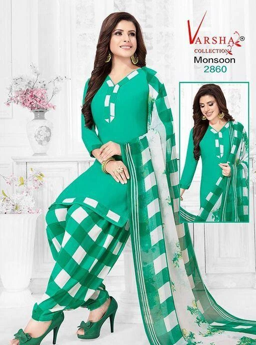 Checkout this latest Suits
Product Name: *Trendy Suits & Dress Materials*
Type: Un Stitched
Country of Origin: India
Easy Returns Available In Case Of Any Issue


SKU: 2860
Supplier Name: varsha prints

Code: 133-14595819-648

Catalog Name: Varsha Collection Trendy Suits & Dress Materials
CatalogID_2895488
M03-C05-SC1002