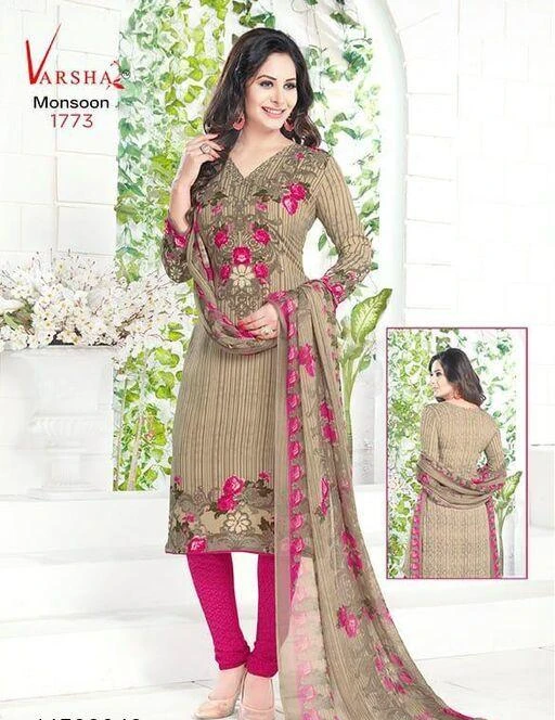 Checkout this latest Suits
Product Name: *Trendy Suits & Dress Materials*
Type: Un Stitched
Country of Origin: India
Easy Returns Available In Case Of Any Issue


SKU: 1773
Supplier Name: varsha prints

Code: 433-14598048-087

Catalog Name: Varsha Collection Trendy Suits & Dress Materials
CatalogID_2895998
M03-C05-SC1002