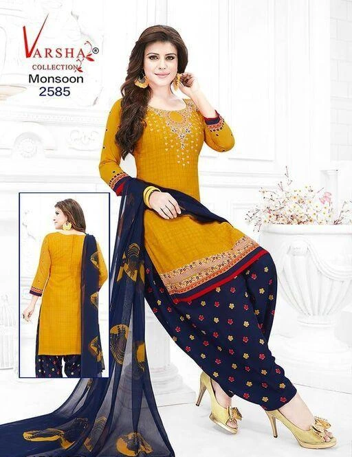 Checkout this latest Suits
Product Name: *Trendy Suits & Dress Materials*
Top Fabric: Synthetic + Top Length: 2.26-2.50
Bottom Fabric: Synthetic + Bottom Length: 2.26-2.50
Dupatta Fabric: Synthetic + Dupatta Length: 2.1 Meters
Lining Fabric: No Lining
Type: Un Stitched
Pattern: Printed
Country of Origin: India
Easy Returns Available In Case Of Any Issue


SKU: 2585
Supplier Name: varsha prints

Code: 433-14598051-087

Catalog Name: Varsha Collection Trendy Suits & Dress Materials
CatalogID_2895998
M03-C05-SC1002