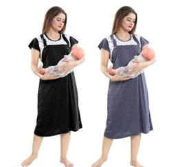  Shararat Women Printed Maternity Feeding Nighty