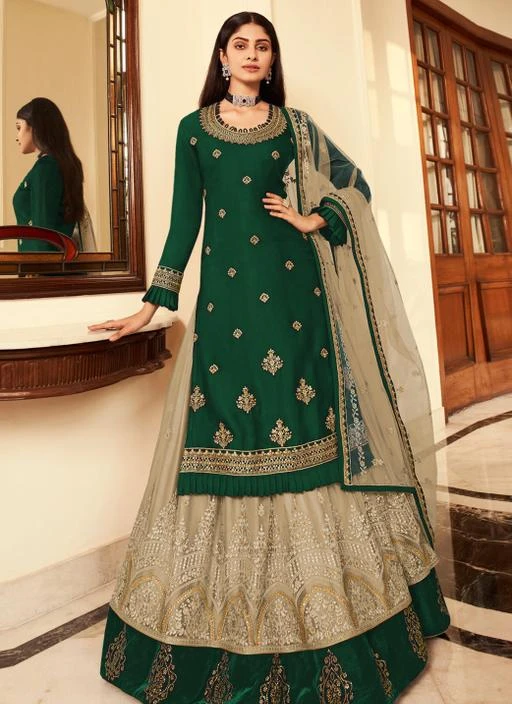 Lehenga hotsell style suit